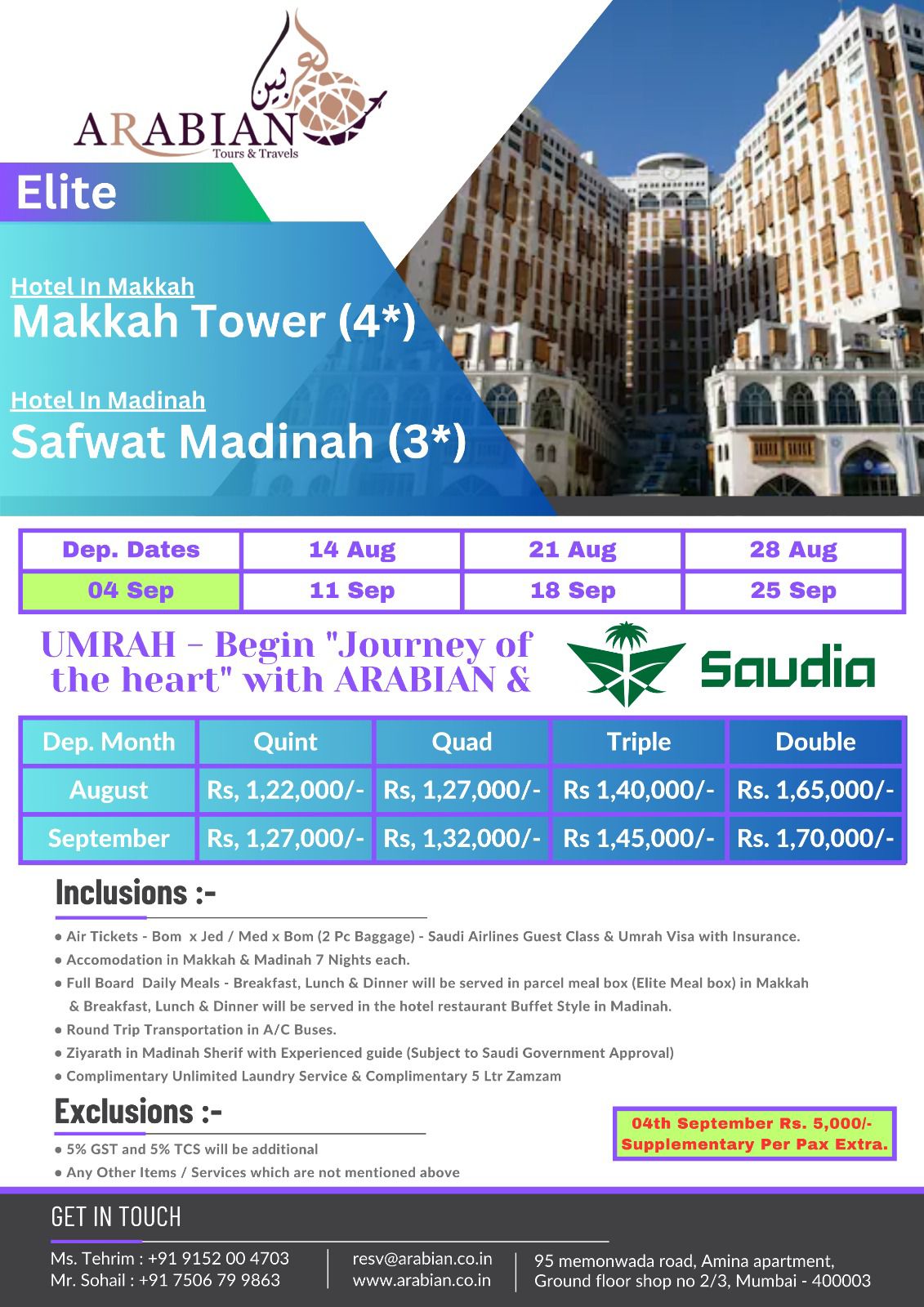 Umrah Elite Package